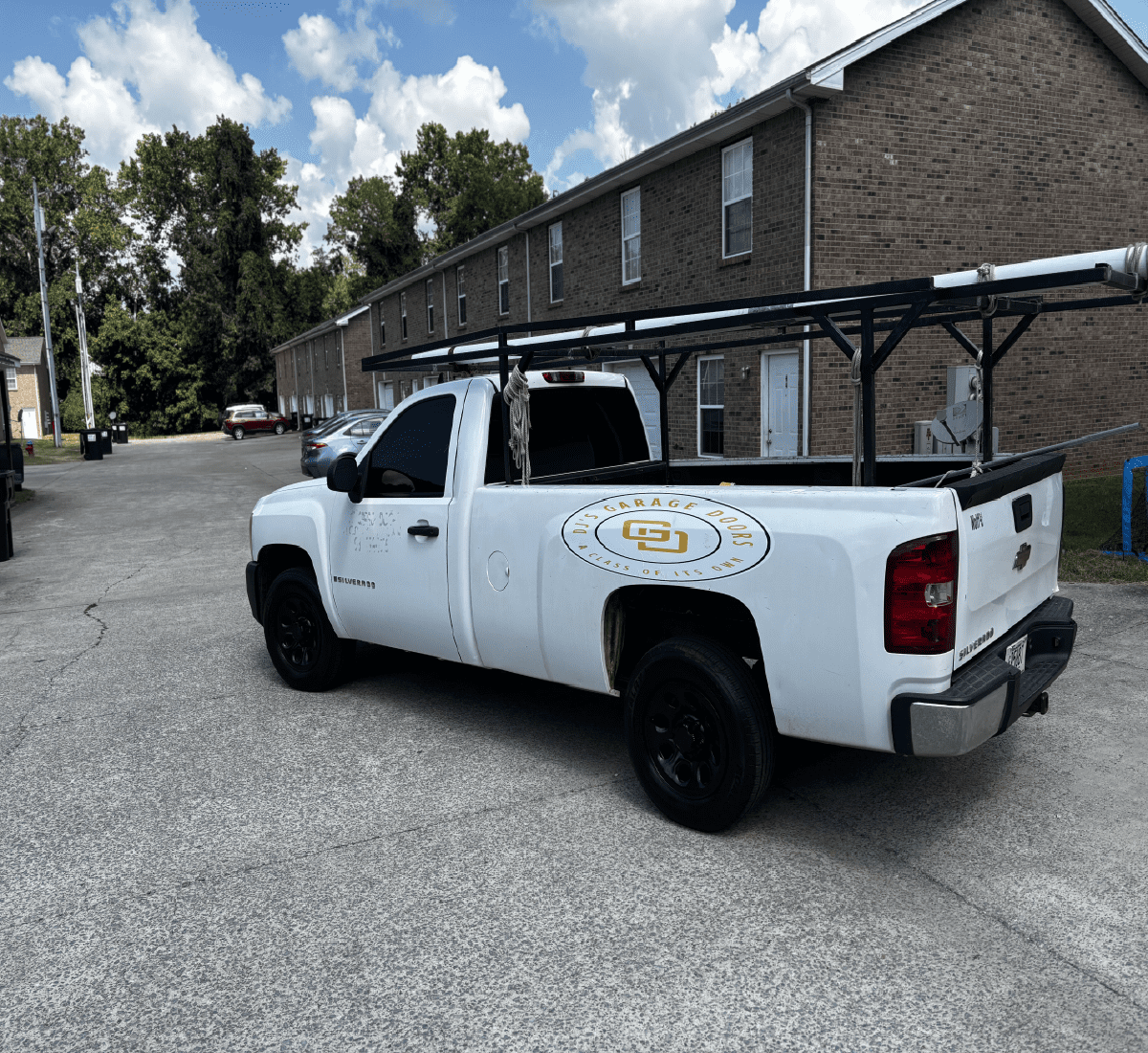 DJ’s Garage Doors service truck – Terms of Service page image in Clarksville TN